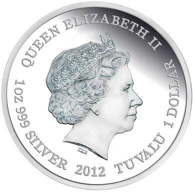2012 $1 Endangered and Extinct Tasmanian Wedge-Tailed Eagle 1oz Silver Coloured Proof Coin - Image 3