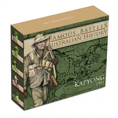 2012 $1 Famous Battles In Australian History Kapyong 1oz Silver Coloured Proof Coin - Image 2