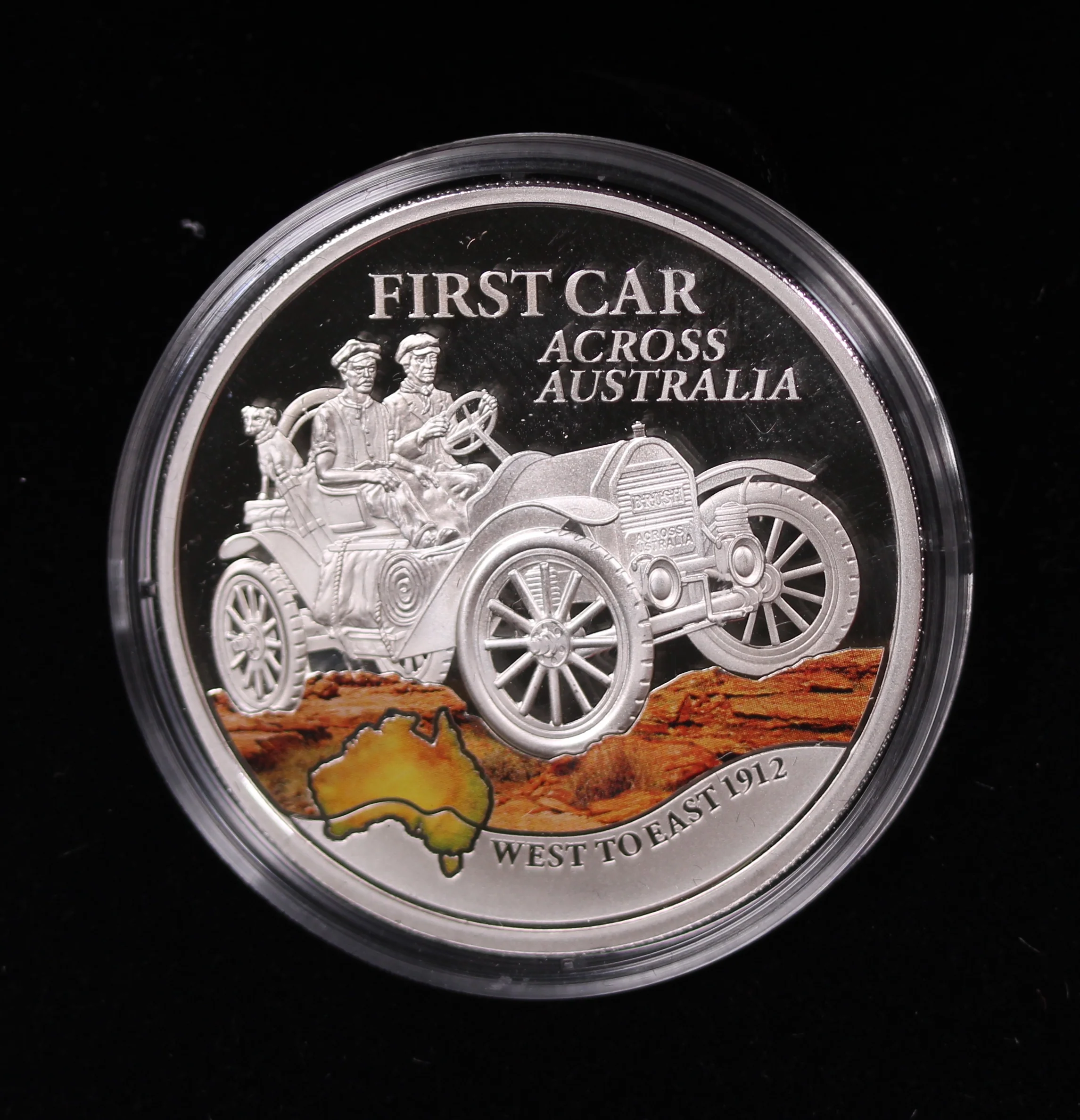 2012 $1 First Car Across Australia Coloured Silver Proof Coin - Image 2