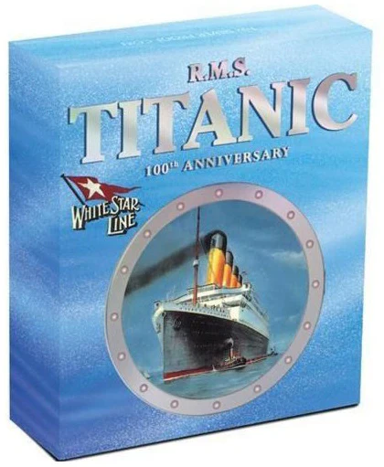 2012 $1 R.M.S. Titanic 100th Anniversary 1oz Silver Coloured Proof Coin - Image 2