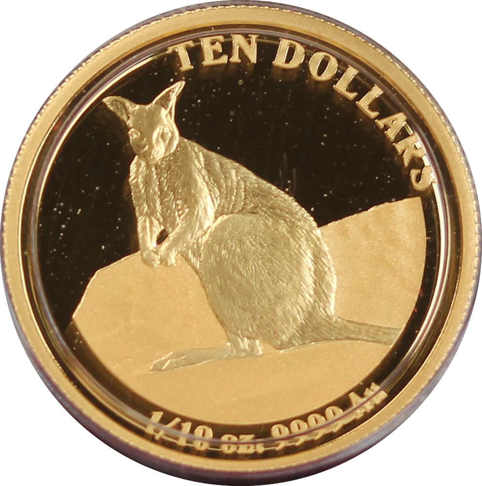 2012 $10 Kangaroo Rock Wallaby 1/10oz Gold Proof Coin - Image 2