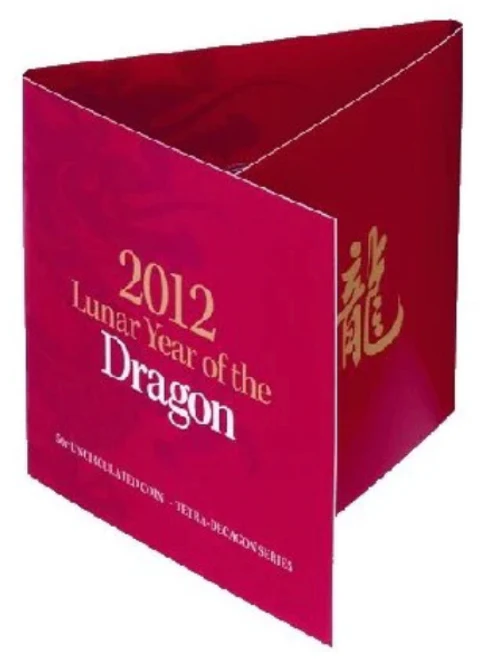 2012 50c Tetra Decagon Year of The Dragon Uncirculated Coin - Image 3