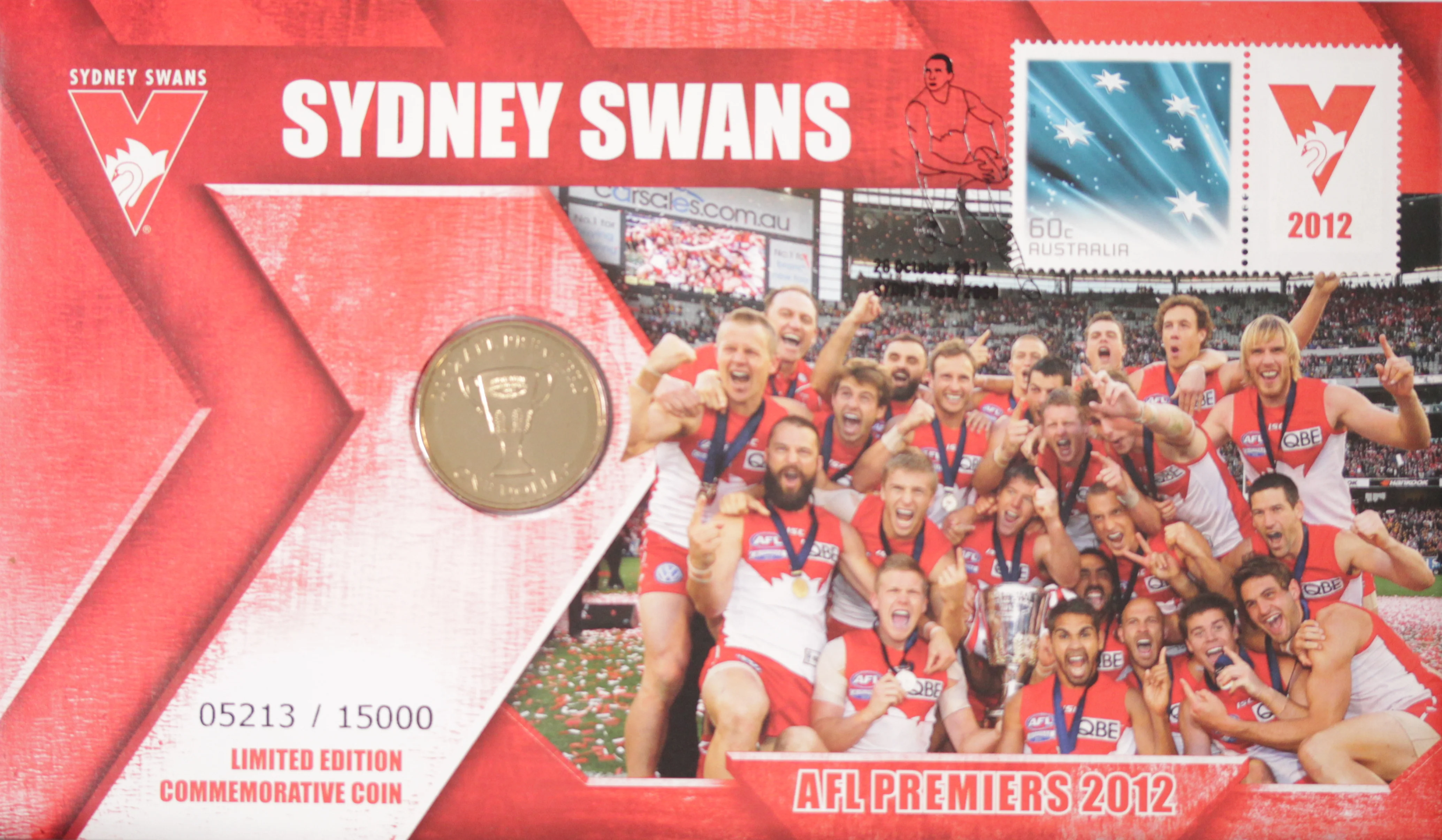2012 AFL Premiers Sydney Swans $1 PNC