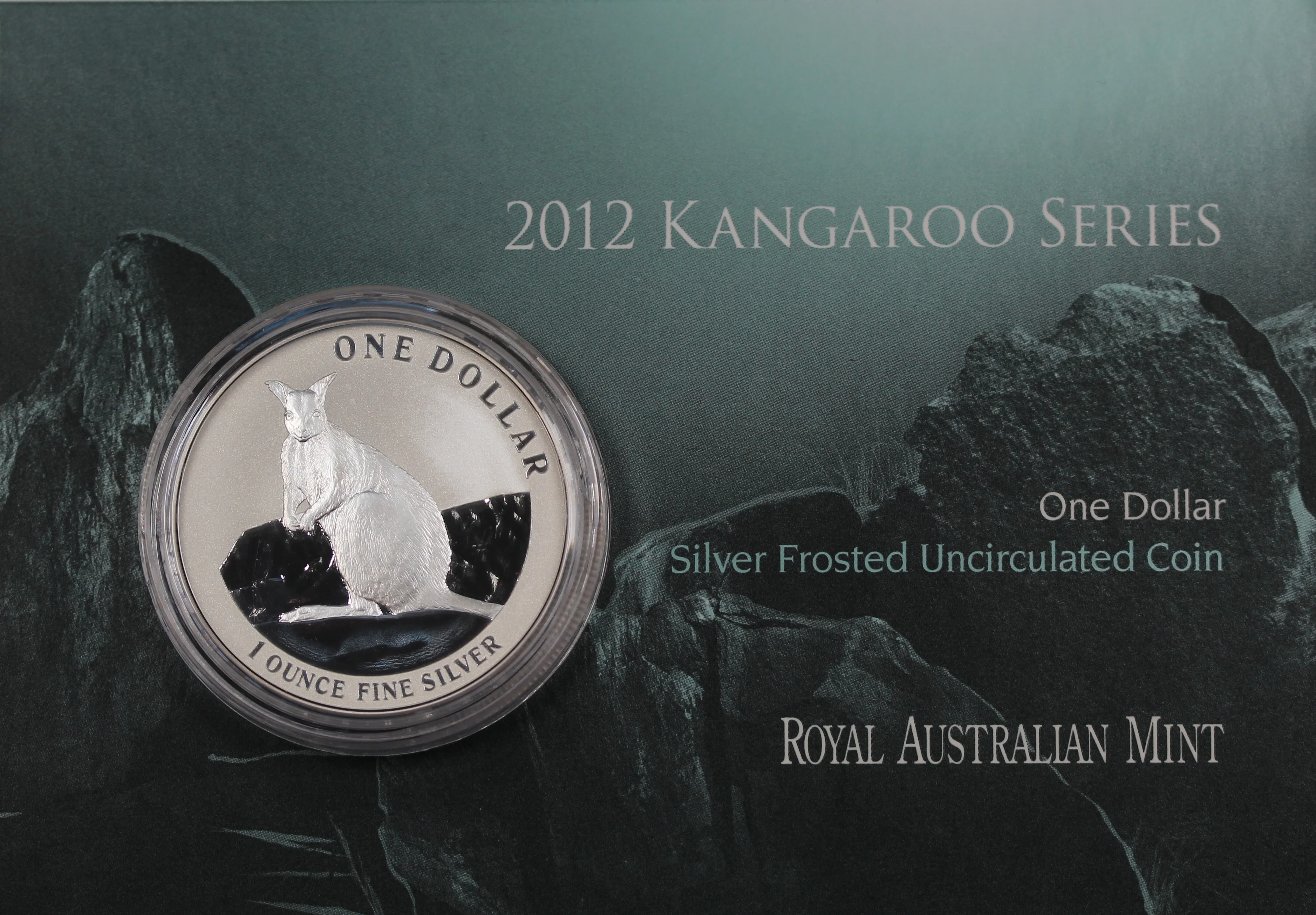 2012 Australian Kangaroo 1oz Silver Coin in Card