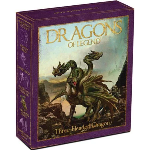 2012 Dragons of Legend - Three Headed Dragon 1oz Silver Proof Coin - Image 3