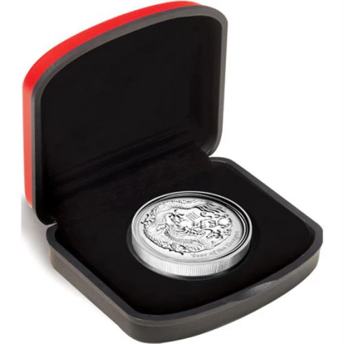 2012 Lunar Year of the Dragon 1oz Silver High Relief Proof Coin - Image 3