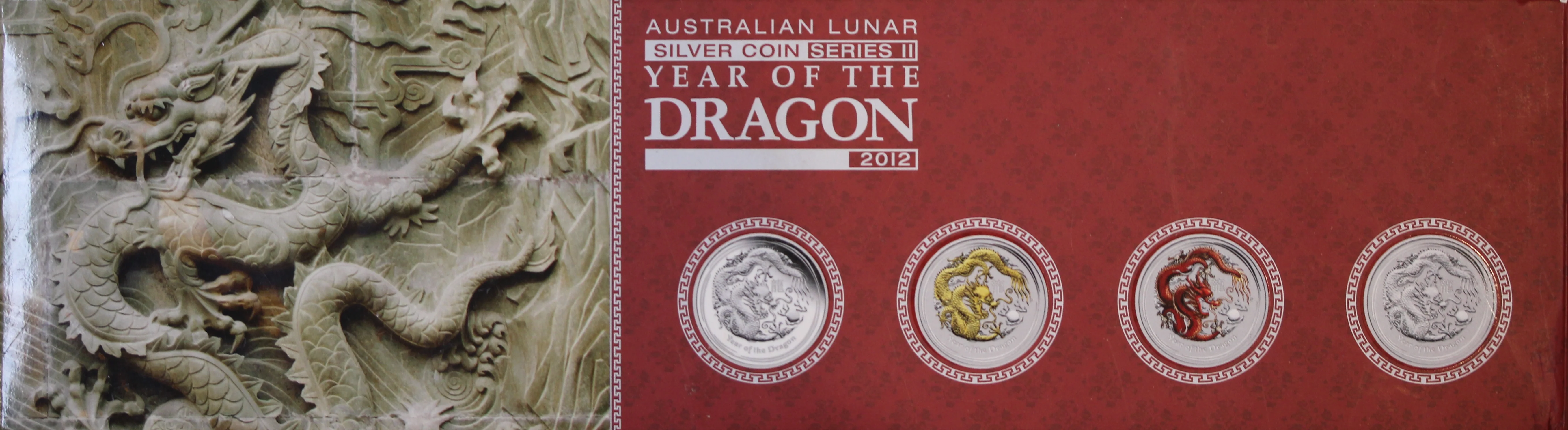 2012 Lunar Year of the Dragon 4-Coin Silver Type Set
