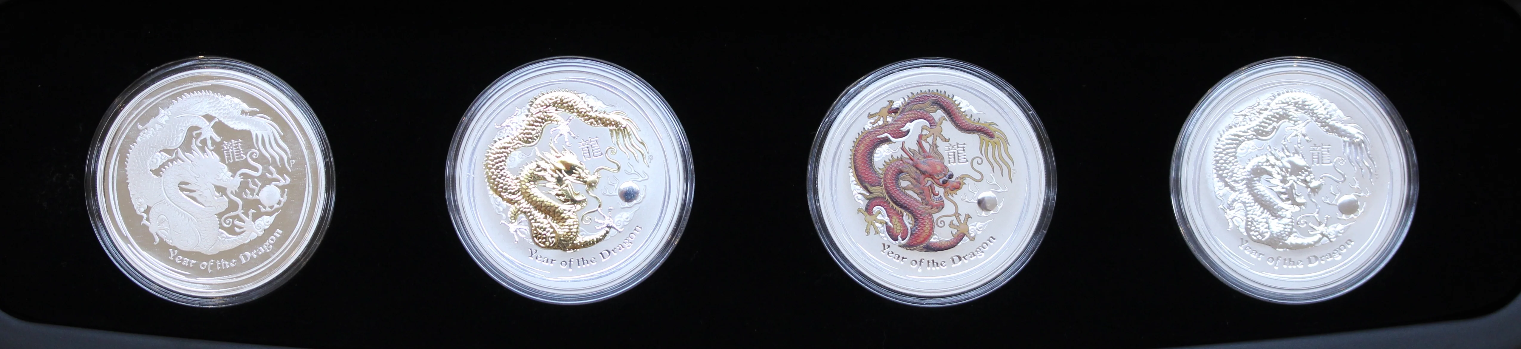 2012 Lunar Year of the Dragon 4-Coin Silver Type Set - Image 2