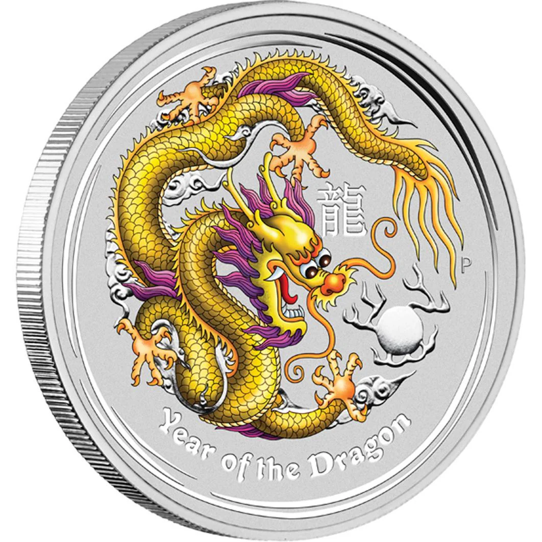 2012 Melbourne ANDA Lunar Year of the Dragon 1oz Silver Proof Coin - Image 2