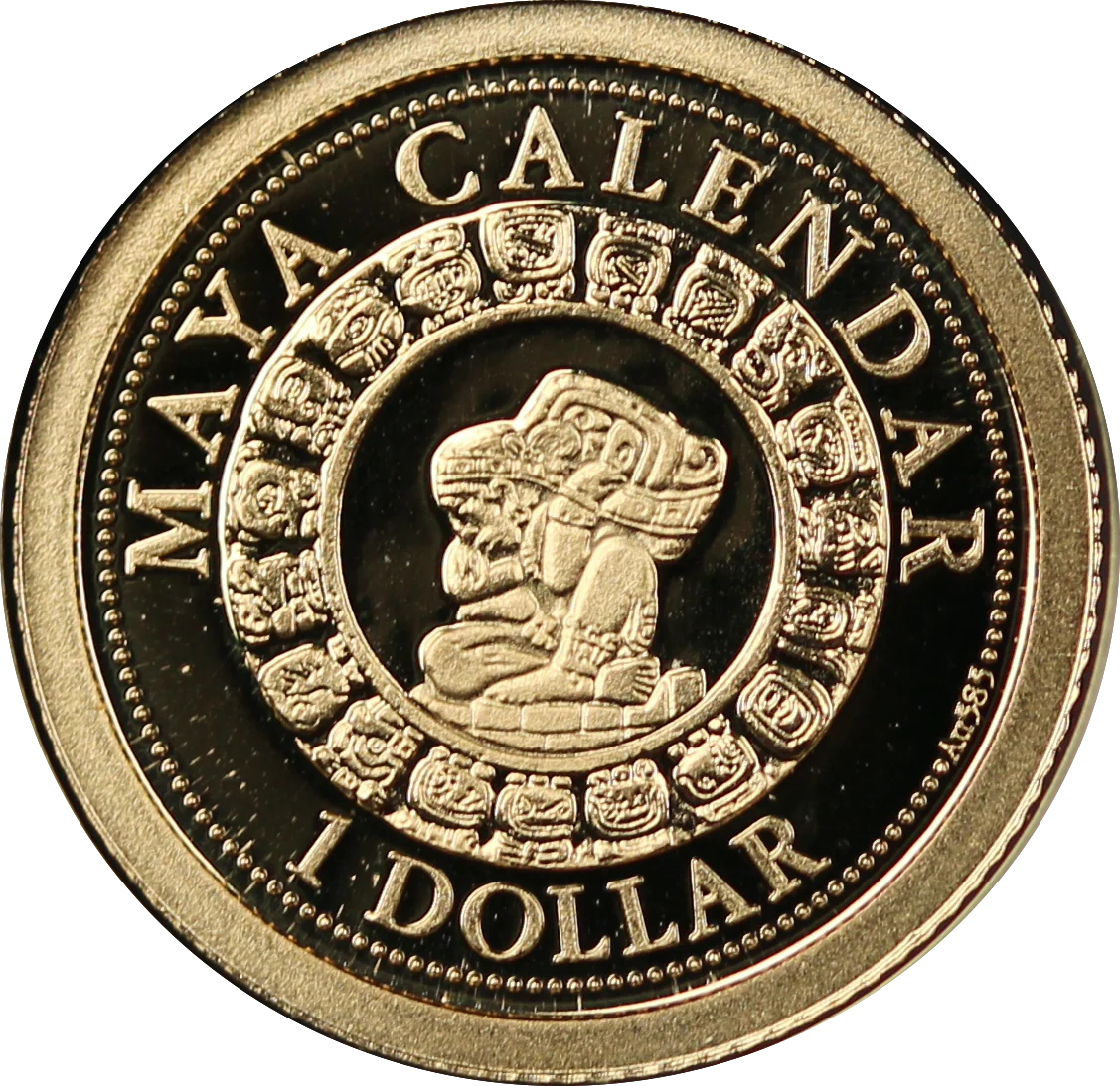 2012 Solomon Islands Maya Calendar 0.5g 14ct Gold Coin