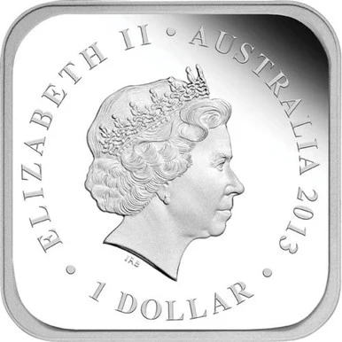 2013 $1 Australian Seasons Autumn 1oz Silver Proof Square Shaped Coin - Image 2