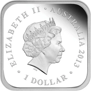 2013 $1 Australian Seasons Winter 1oz Silver Proof Square Shaped Coin - Image 2