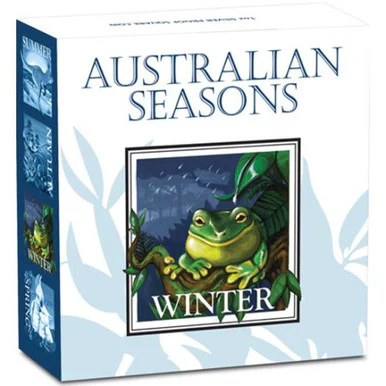 2013 $1 Australian Seasons Winter 1oz Silver Proof Square Shaped Coin - Image 4