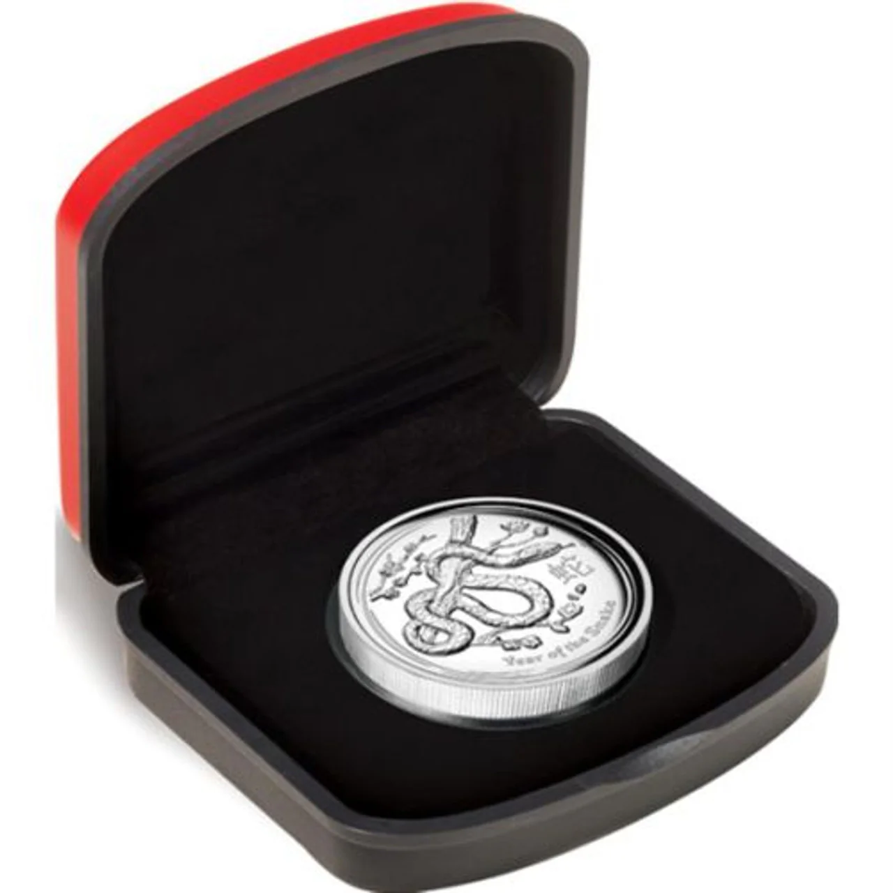 2013 $1 Lunar Year of The Snake 1oz Silver High Relief Proof Coin - Image 2
