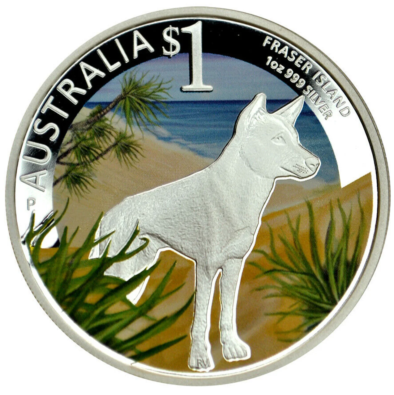 2013 $1 World Heritage Sites Fraser Island 1oz Silver Coloured Proof Coin - Image 2