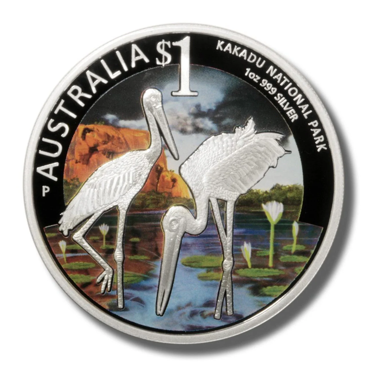 2013 $1 World Heritage Sites Kakadu 1oz Silver Coloured Proof Coin