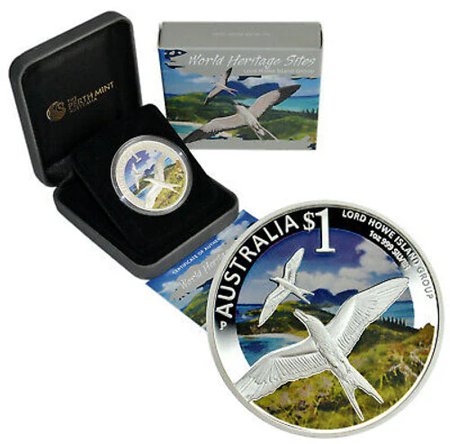 2013 $1 World Heritage Sites Lord Howe Island 1oz Silver Coloured Proof Coin - Image 2