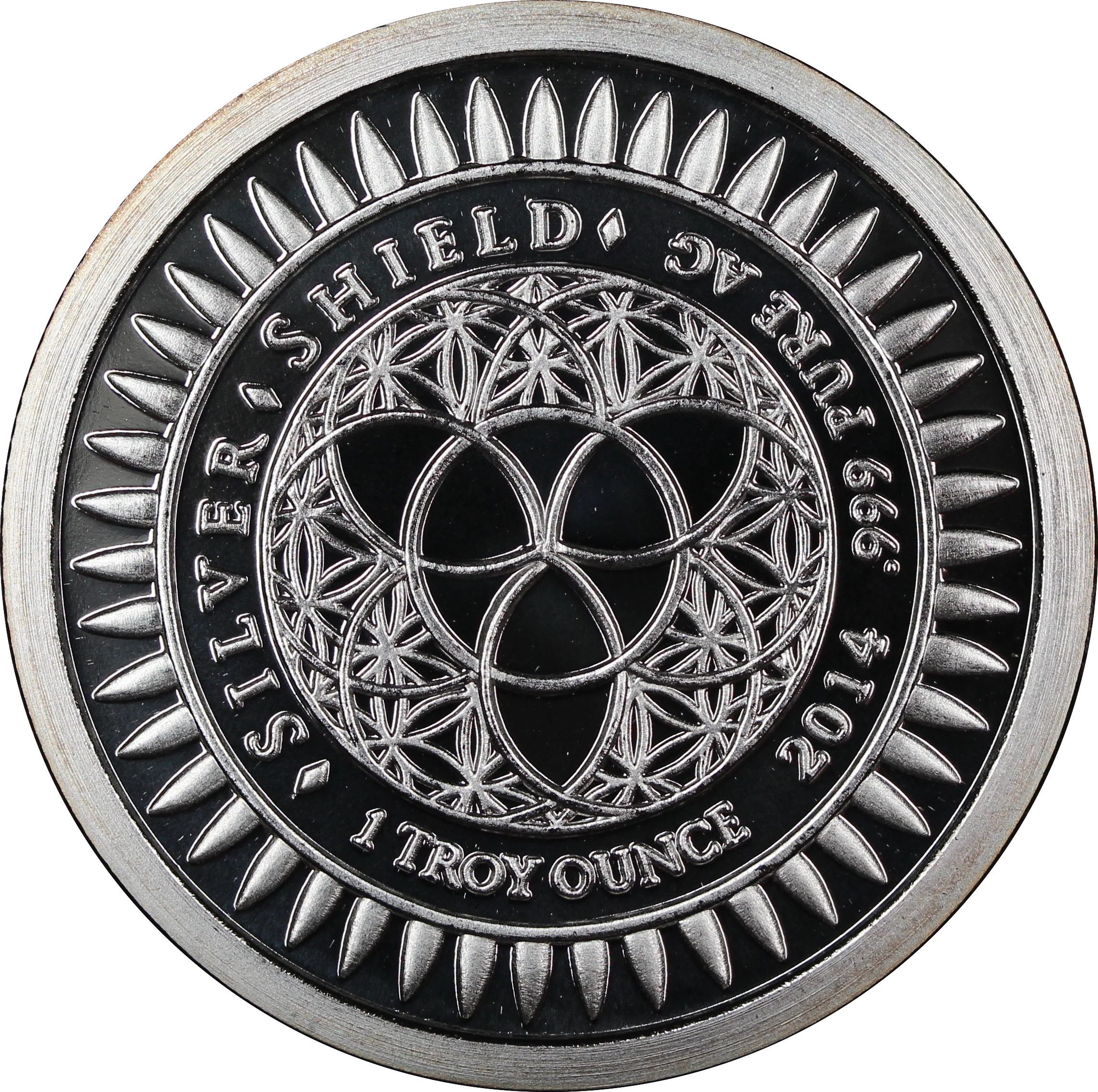 2013/14 Silver Bullet Silver Shield New Years 1oz Round - Image 2