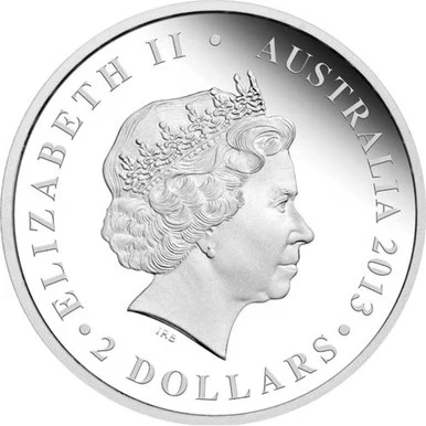 2013 $2 Ludwig Leichhardt 2oz Silver Coloured Proof Coin - Image 2