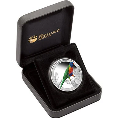 2013 50c Birds of Australia Rainbow Lorikeet 1/2oz Silver Coloured Proof Coin - Image 3