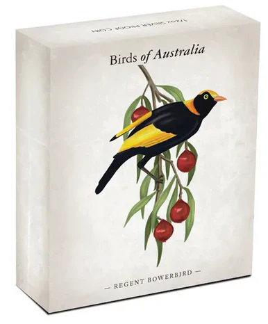2013 50c Birds of Australia Regent Bowerbird 1/2oz Silver Coloured Proof Coin - Image 3