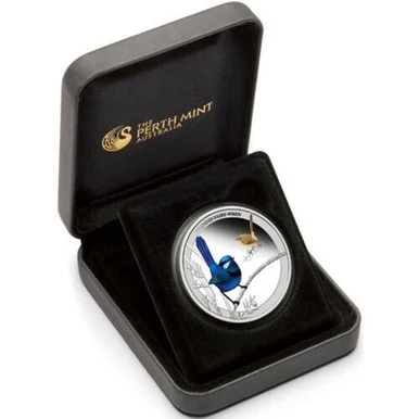 2013 50c Birds of Australia Splendid Fairy-Wren 1/2oz Silver Coloured Proof Coin - Image 2