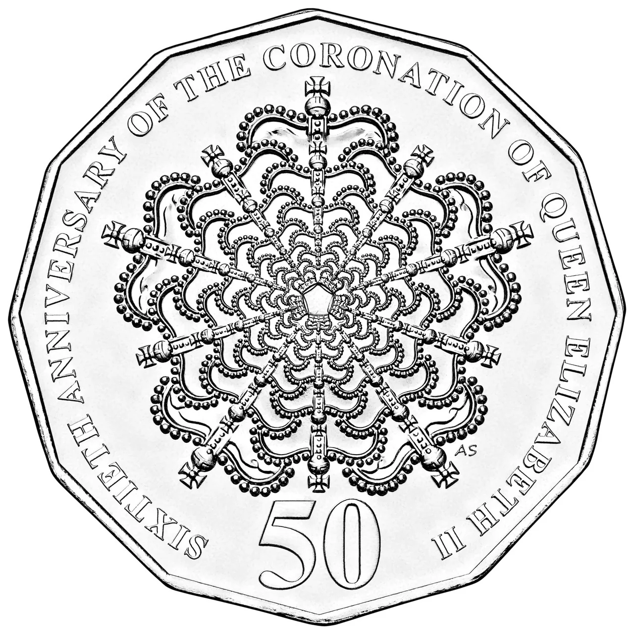 2013 50c Royal Collection 60th Anniversary of The Coronation of Her Majesty Queen Elizabeth II Uncirculated Coin - Image 2