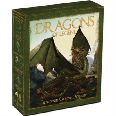 2013 Dragons of Legend - European Green Dragon 1oz Silver Proof Coin - Image 2