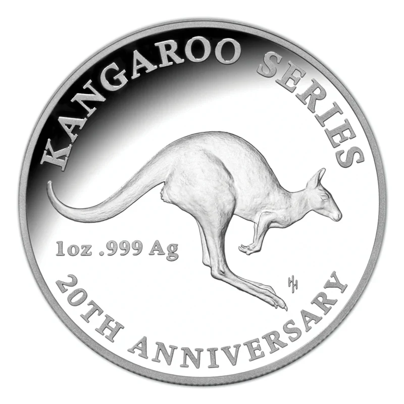 2013 Kangaroo 20th Anniversary 1oz Silver Proof Coin