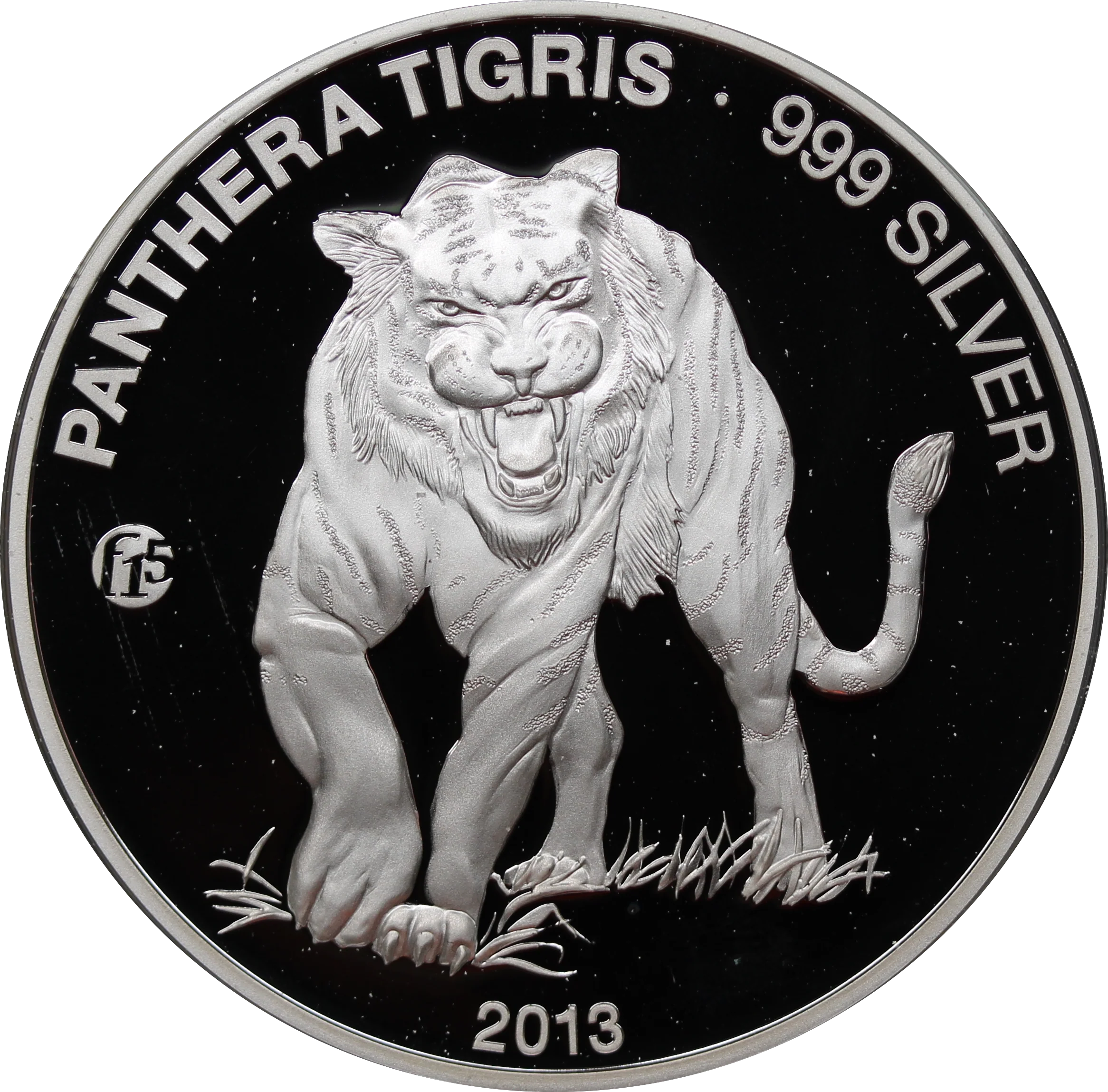 2013 Laos 1000 Kip Panthera Tigris 20g Silver Coin