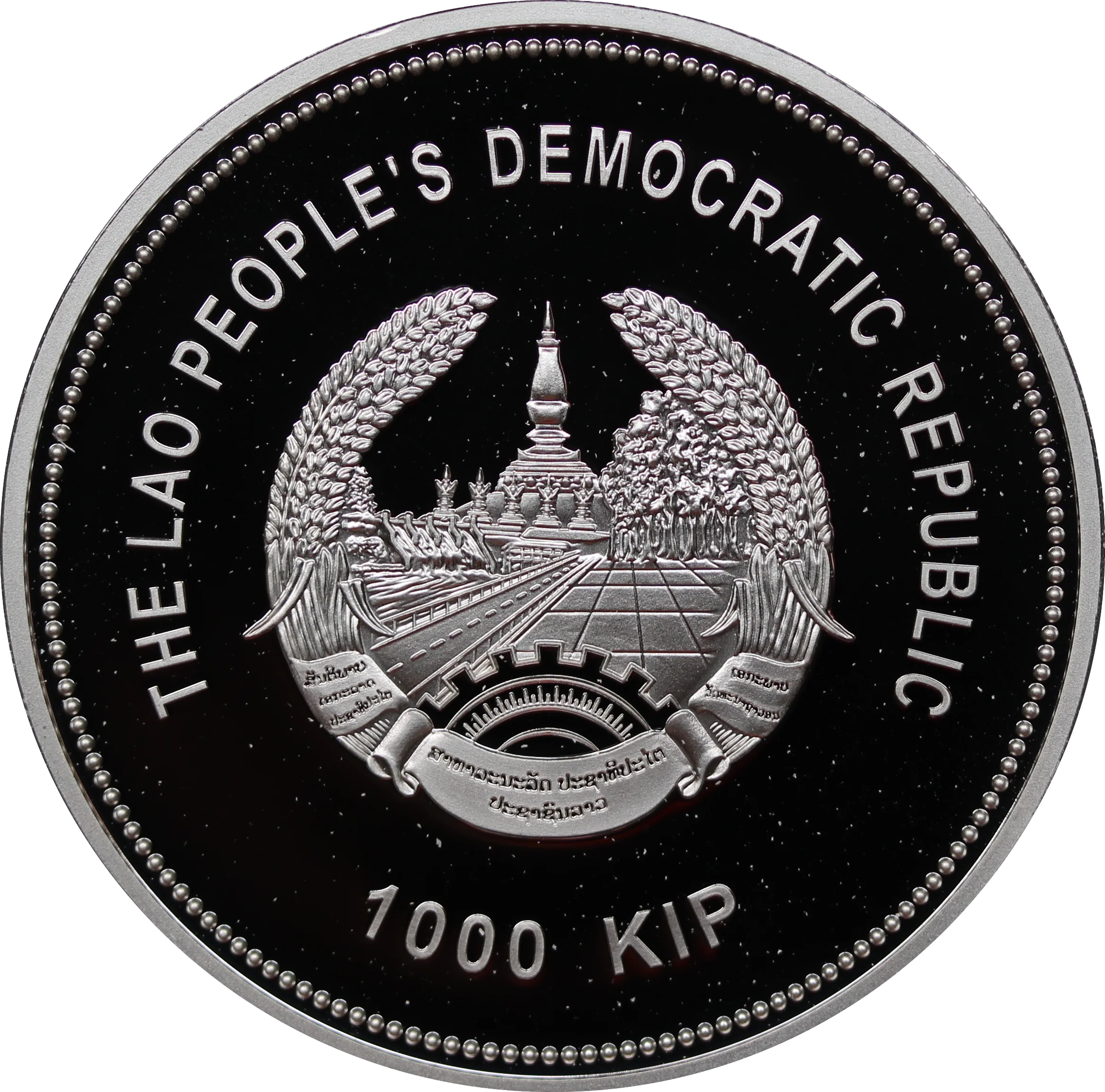 2013 Laos 1000 Kip Panthera Tigris 20g Silver Coin - Image 2