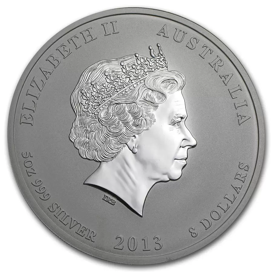 2013 Lunar Year of the Snake 5oz Silver Bullion Coin - Image 2