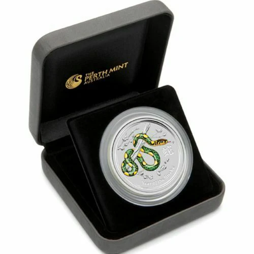 2013 Perth ANDA Lunar Year of the Snake 2oz Silver Proof Coin - Image 2