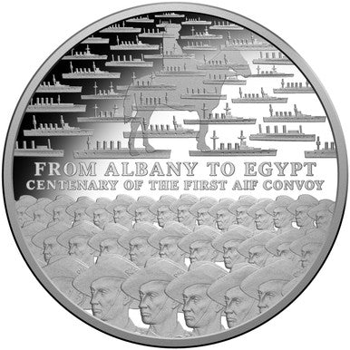 2014 $1 100th Anniversary AIF Sail From Albany 1oz Silver Proof Coin - Image 3