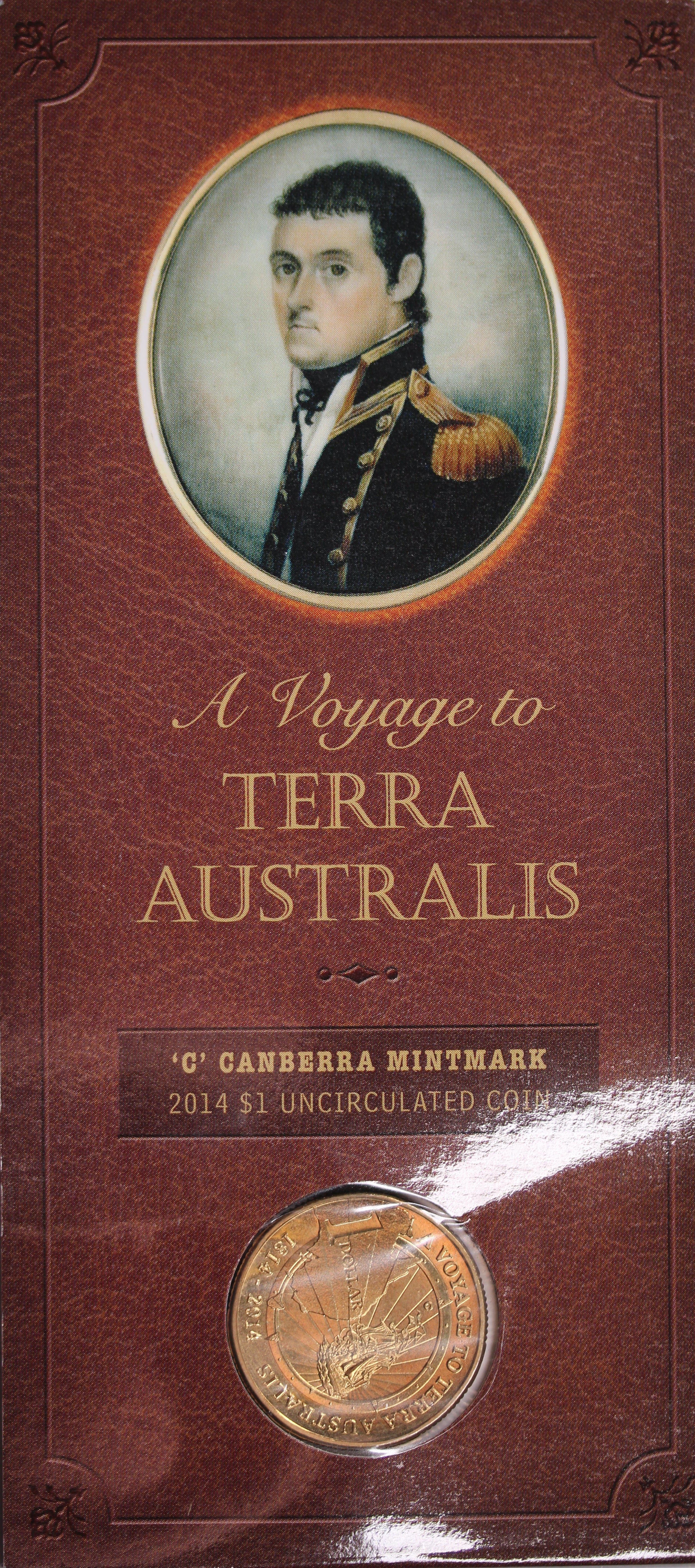 2014 $1 A voyage to Terra Australis UNC - 'C' Mintmark