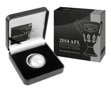 2014 $1 AFL Hawthorn Football Club Premiership 1oz Silver Proof Coin