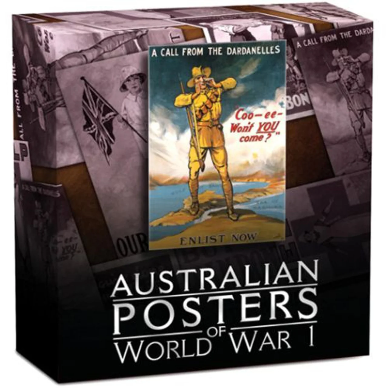 2014 $1 Australian Posters of World War I Enlistment 1oz Silver Coloured Rectangle Proof Coin - Image 4