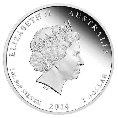 2014 $1 Australian Red Cross 100 Years People Helping People 1oz Silver Coloured Proof Coin - Image 2