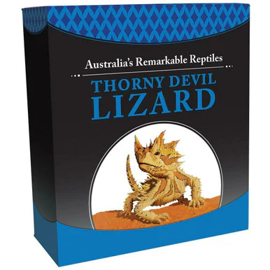 2014 $1 Australia's Remarkable Reptile Thorny Devil Lizard 1oz Silver Coloured Proof Coin - Image 4