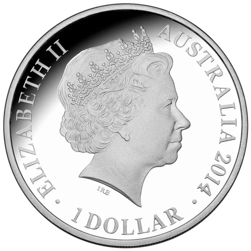 2014 $1 New Years Eve Sydney Fireworks 1oz Silver Holographic Proof Coin - Image 3