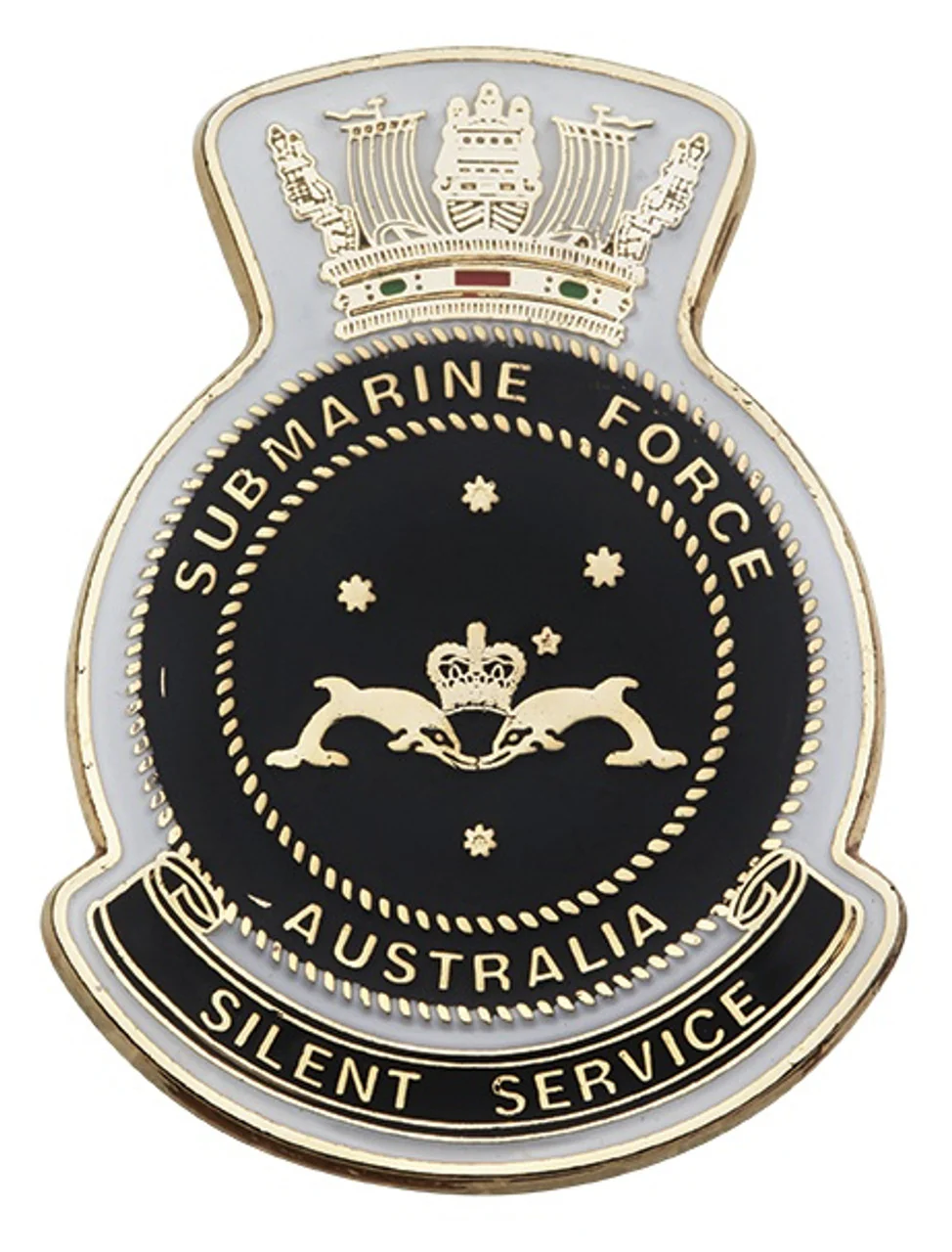 2014 $1 Royal Australian Navy Centenary Submarine Service 1oz Silver Coloured Proof Coin with Replica Badge Set - Image 3