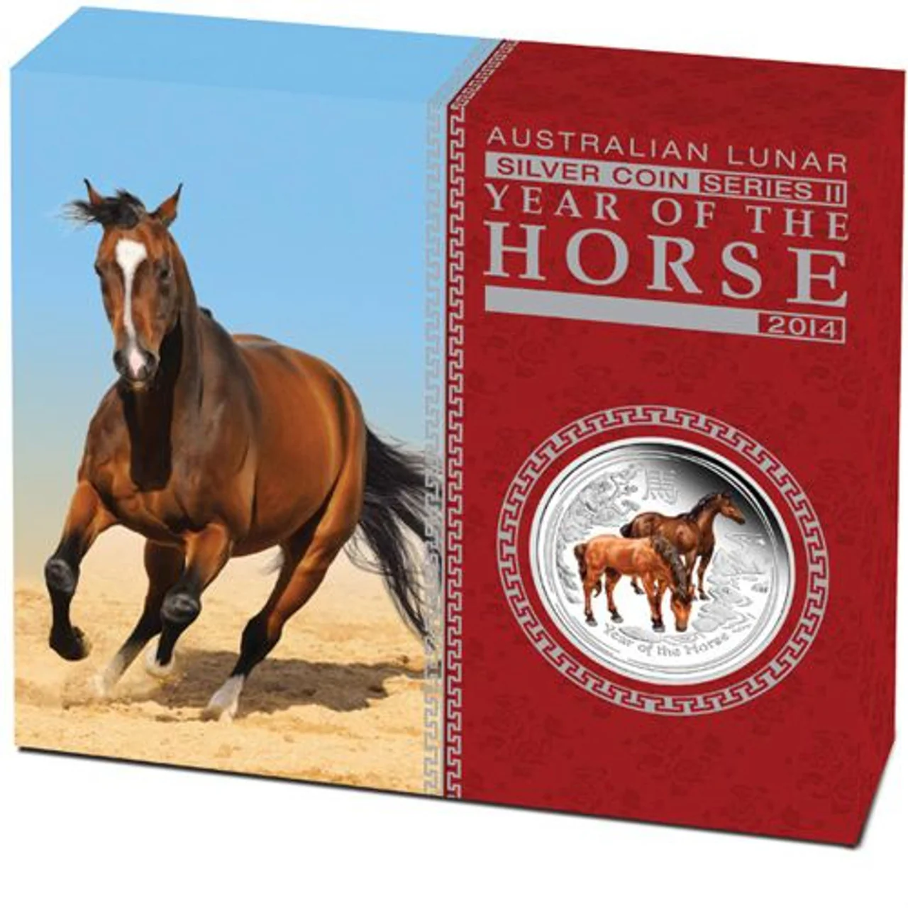 2014 1oz Silver Year of the Horse Coloured Proof Coin - Image 4