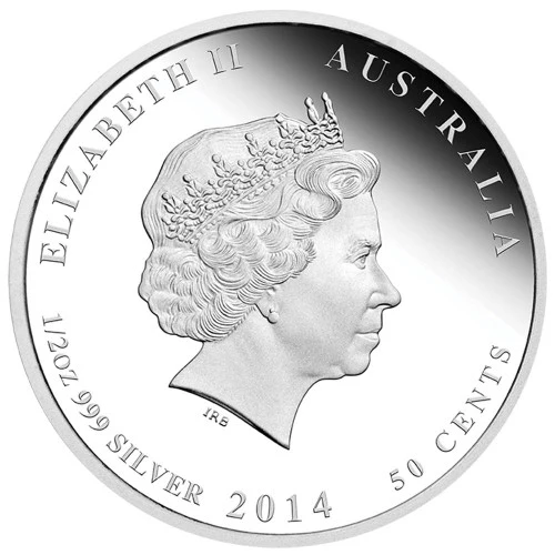 2014 50c Merry Christmas Seasons Greetings 1/2oz Silver Coloured Proof Coin - Image 4