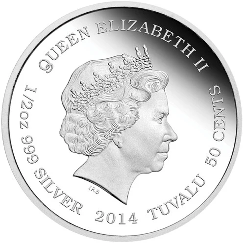 2014 50c Mother's Love Asian Elephant 1/2oz Silver Coloured Proof Coin - Image 2