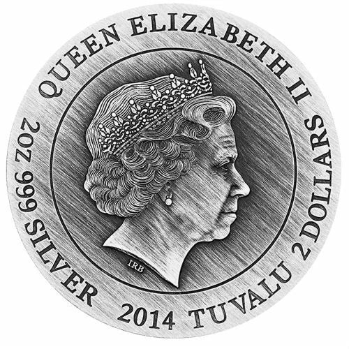 2014 Gods of Olympus – Hades 2oz Silver High Relief Coin - Image 2
