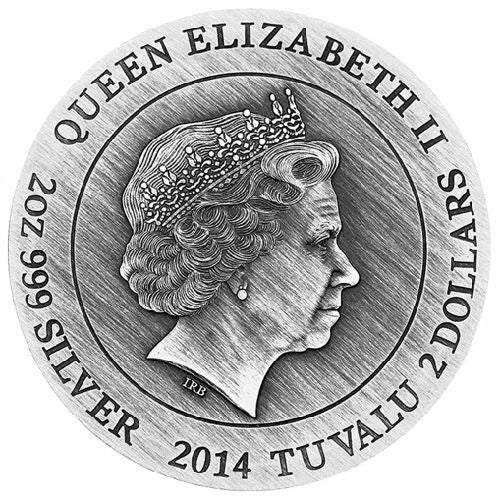 2014 Gods of Olympus – Poseidon 2oz Silver High Relief Coin - Image 5