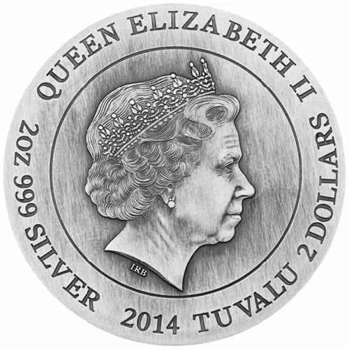 2014 Gods of Olympus – Zeus 2oz Silver High Relief Coin - Image 2