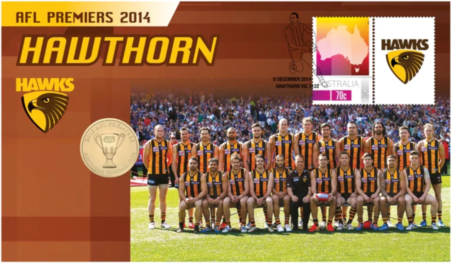 2014 Hawthorn AFL Premiers $1 PNC