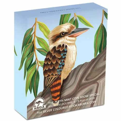 2014 Melbourne ANDA Special - Kookaburra 1oz Coloured Silver Coin - Image 3