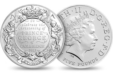 2014 Royal Christening Prince George 5 Pound PNC - Image 3